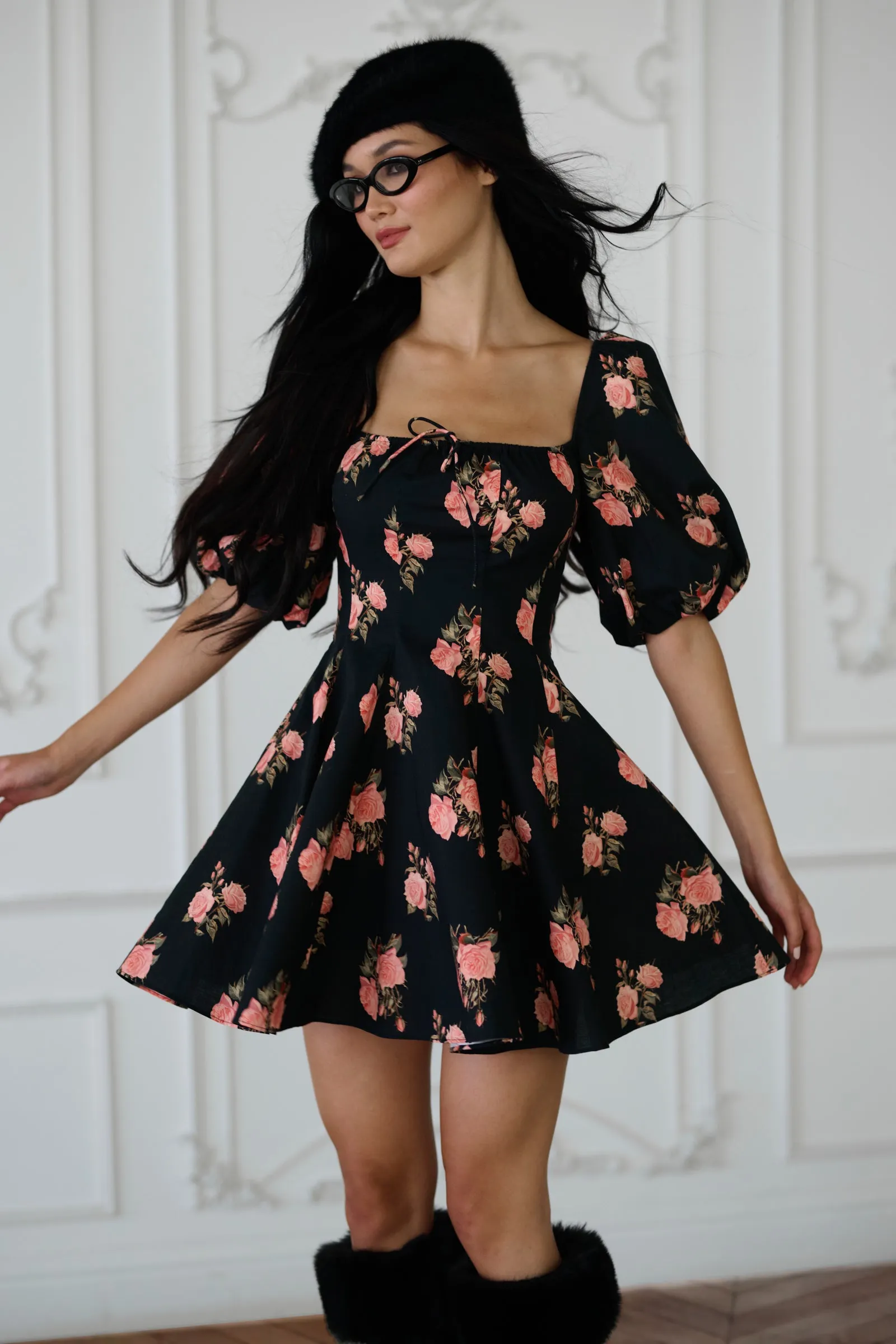 The Night Rose Mini Day Dress