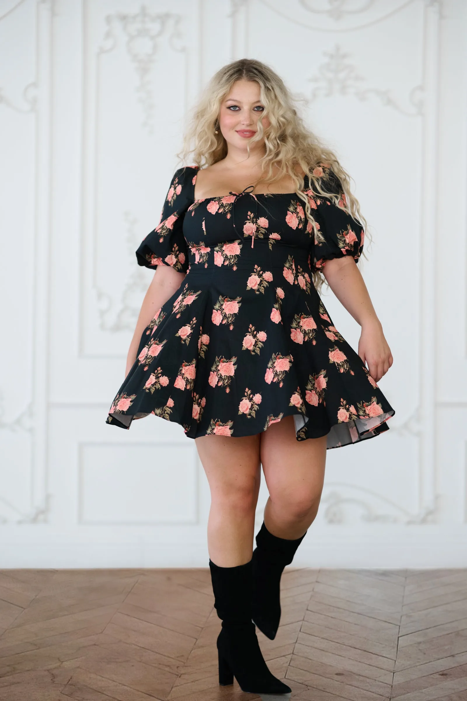 The Night Rose Mini Day Dress