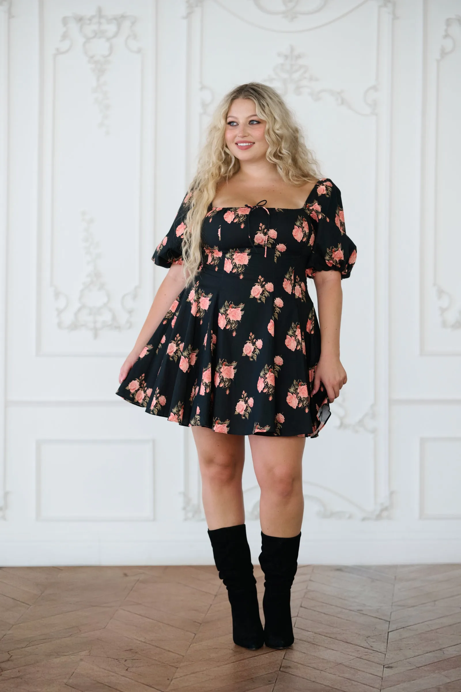 The Night Rose Mini Day Dress