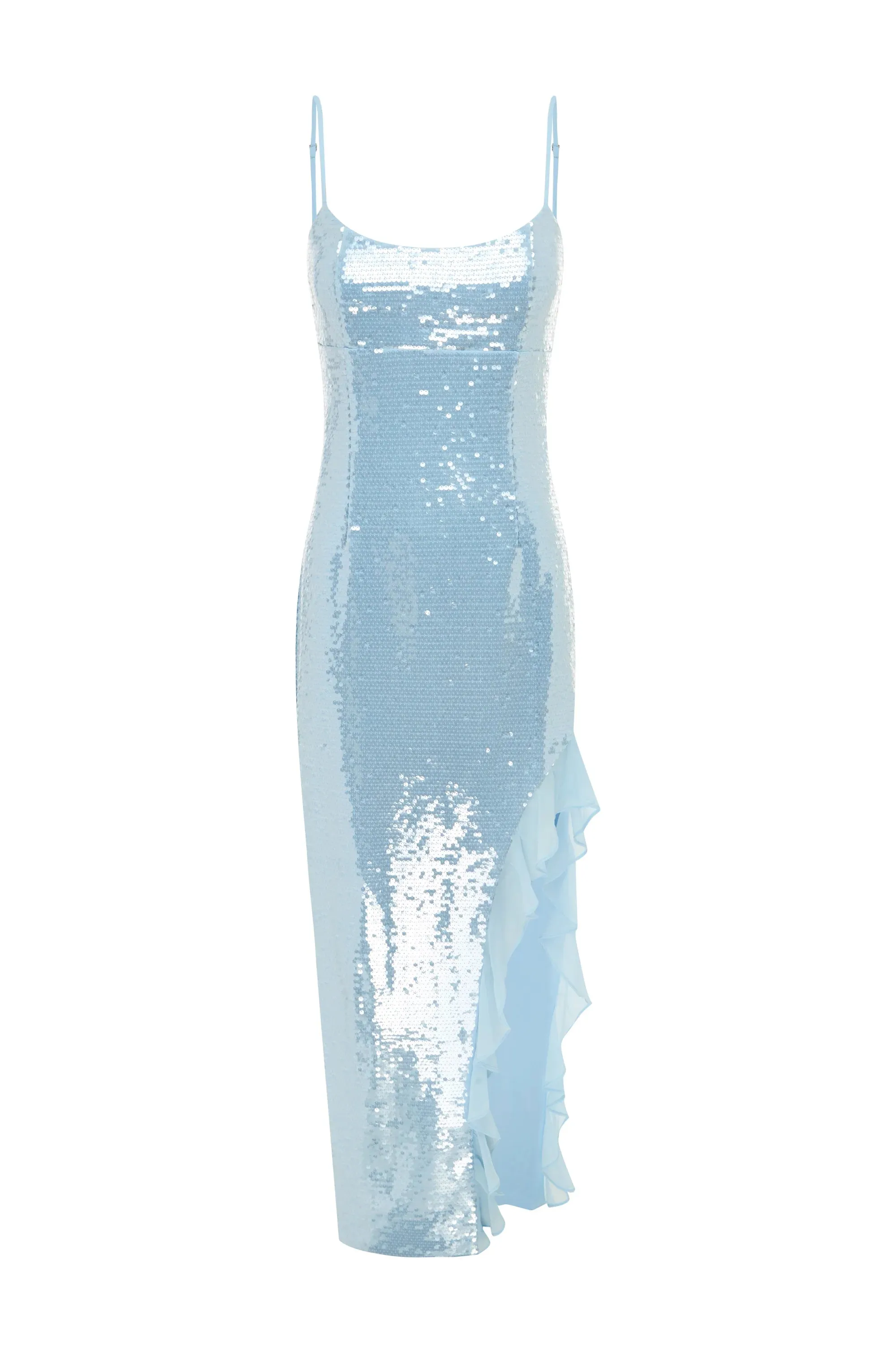 Toni Maxi Dress by Runaway - Light Blue Sequin