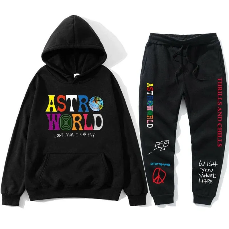 Travis Scott Astroworld Hoodie and Sweatpants Tracksuit Set