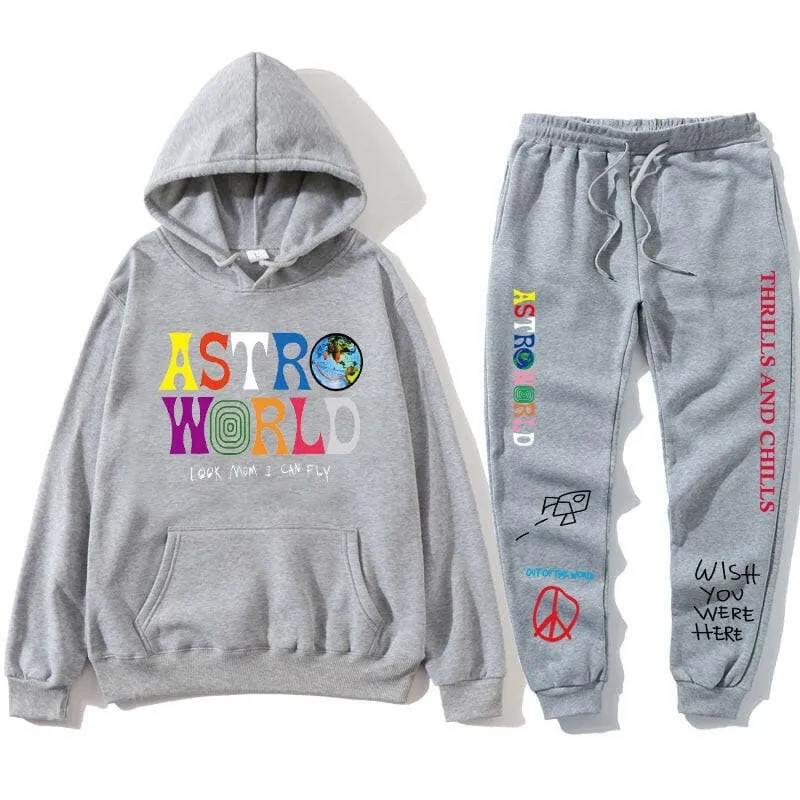 Travis Scott Astroworld Hoodie and Sweatpants Tracksuit Set