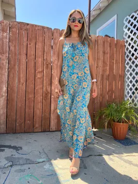 Tropical Print Maxi Dress