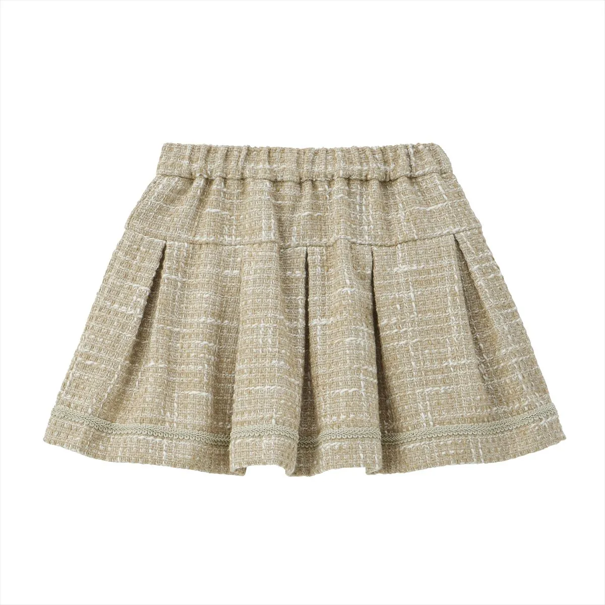 Tweed Pleated Skirt