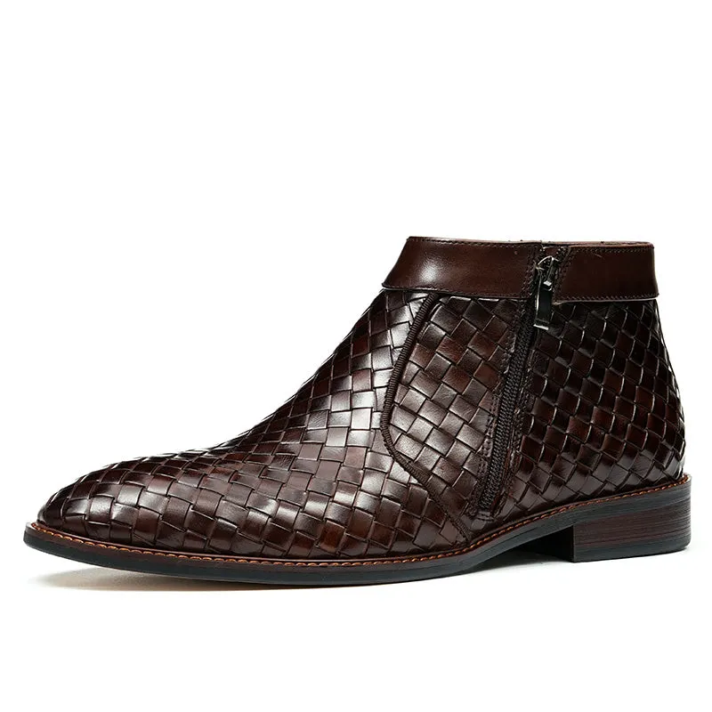 UrbanGlide Alligator Pattern Ankle Boots for Men