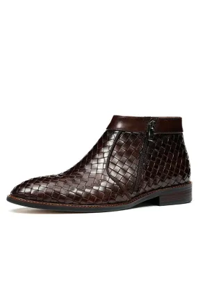 UrbanGlide Alligator Pattern Ankle Boots for Men