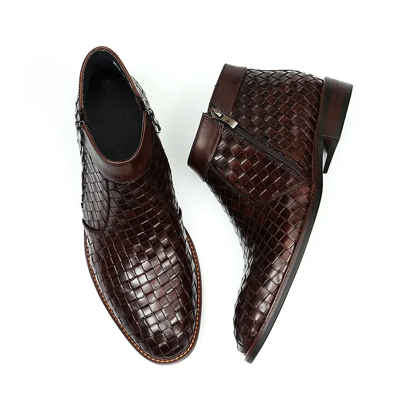 UrbanGlide Alligator Pattern Ankle Boots for Men