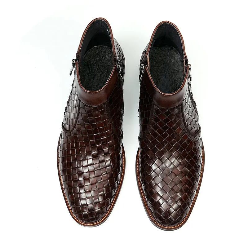 UrbanGlide Alligator Pattern Ankle Boots for Men