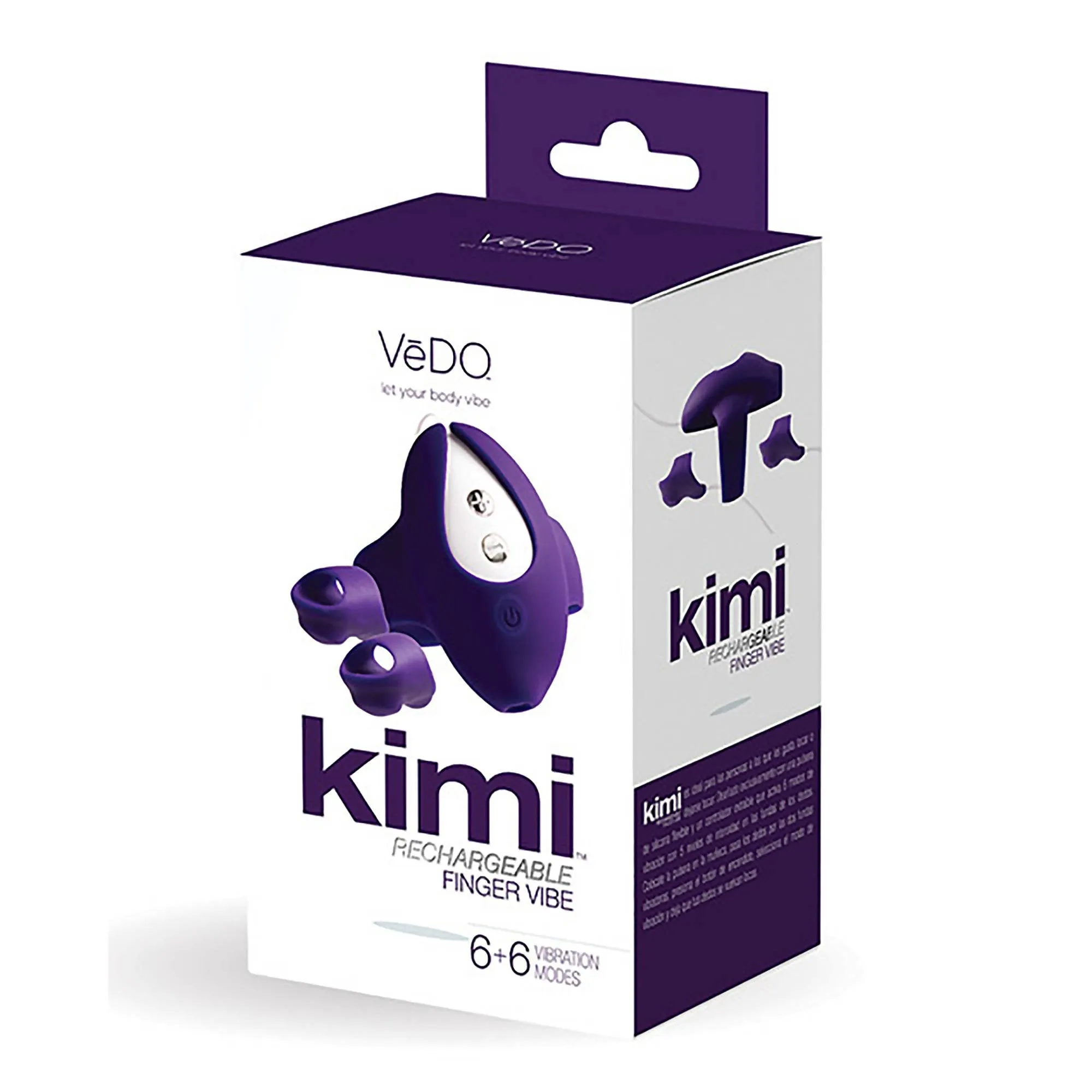 VeDO KIMI Rechargeable Finger Vibe with Remote Control - Deep Purple