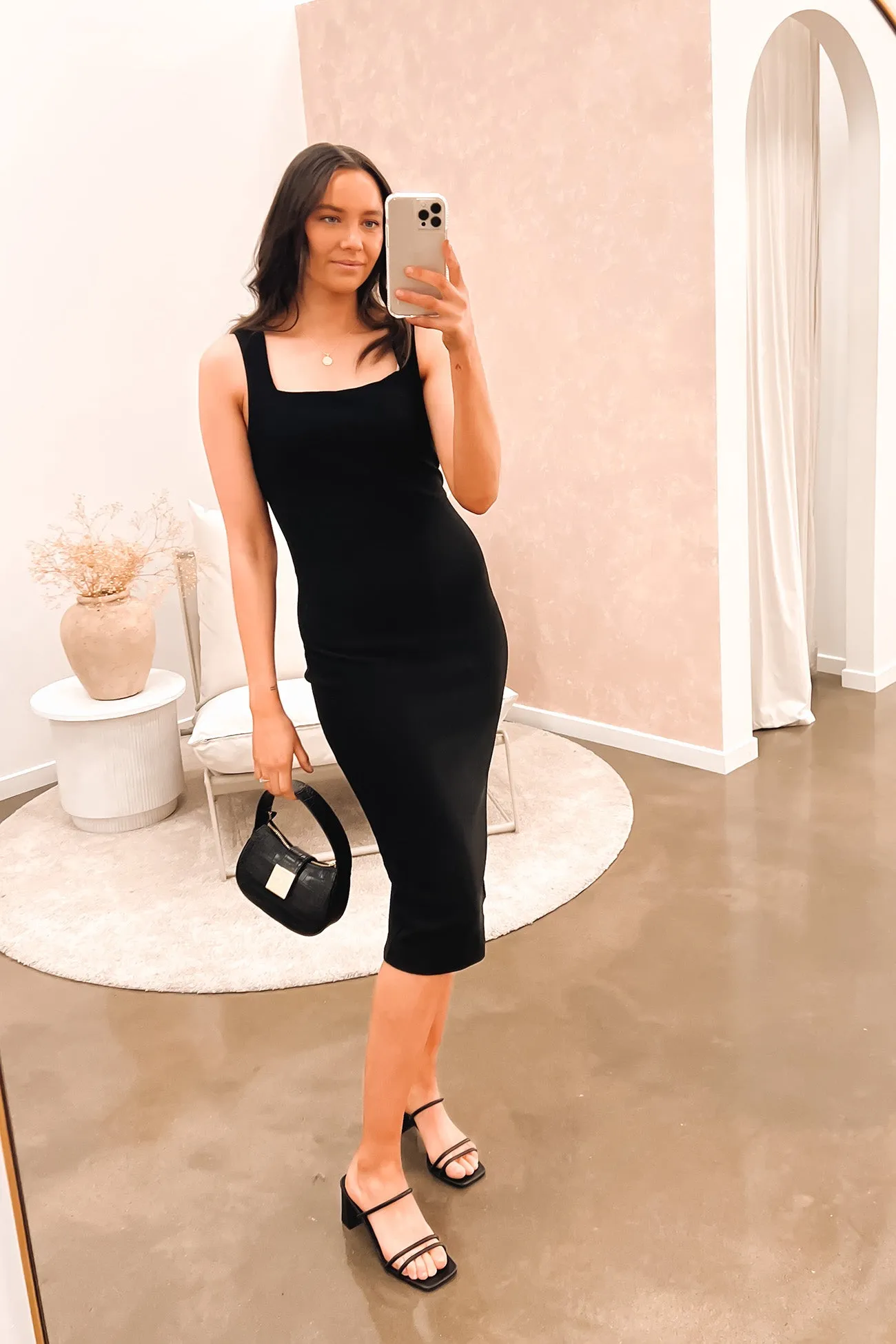 Vera Midi Dress Black