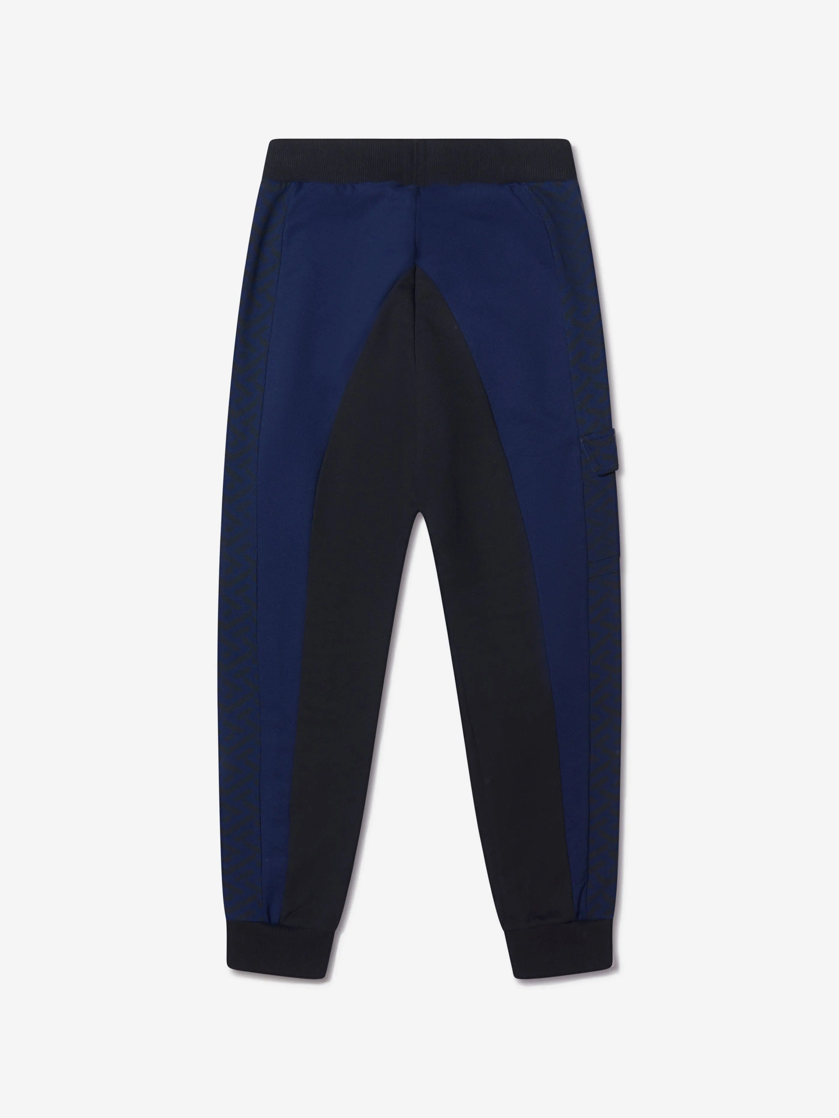 Versace Boys Cotton La Greca Signature Trim Sweatpants