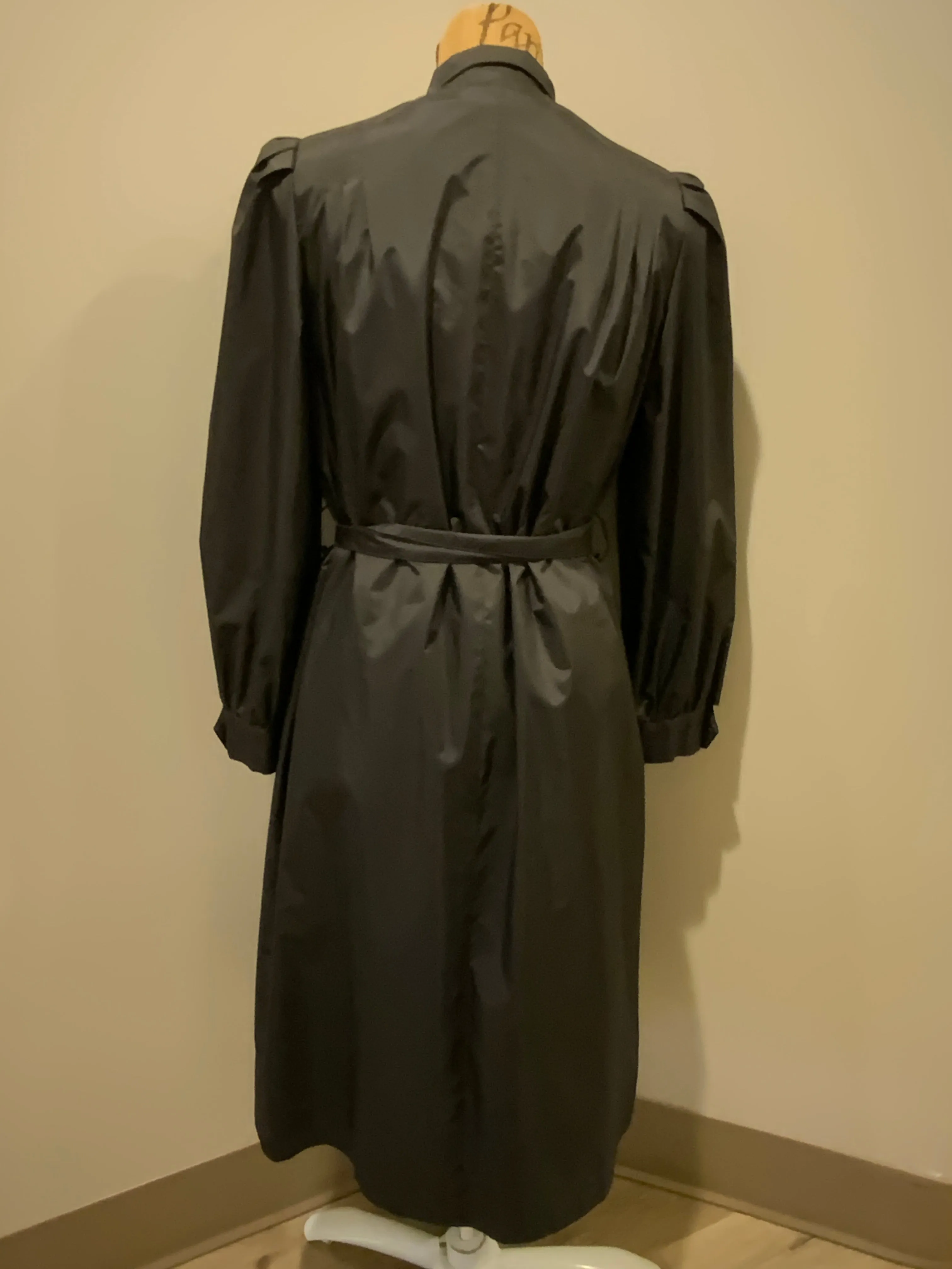 Vintage J.Gallery Petite Black Trench Coat