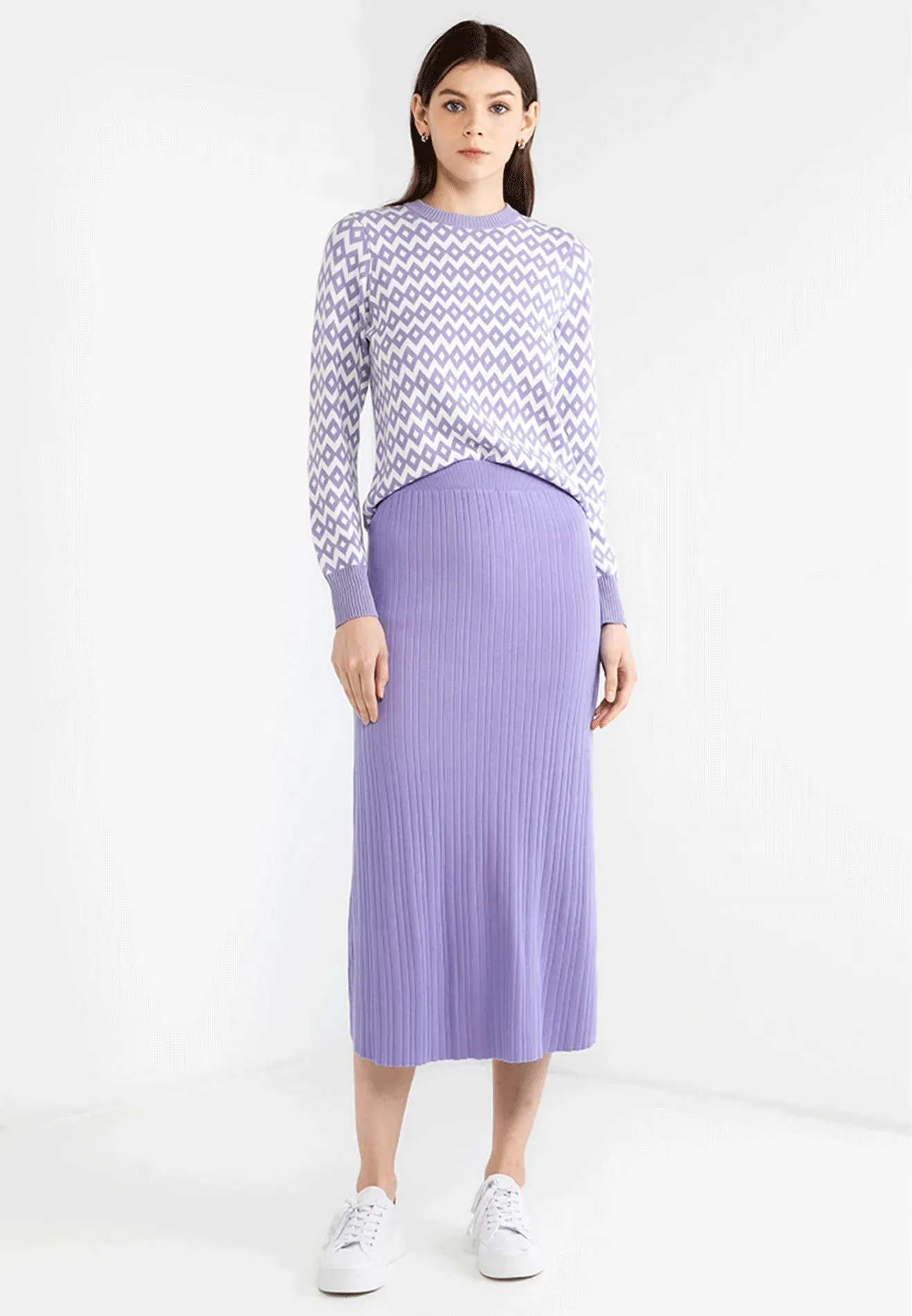 VOIR JEANS Hey Summer Collection: Stretchable Knitted Maxi Skirt