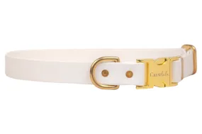 White Biothane Collar