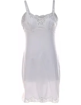 White Lace Slip Dress - M