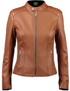 Women Leather Jacket - Brown Jacket for Women