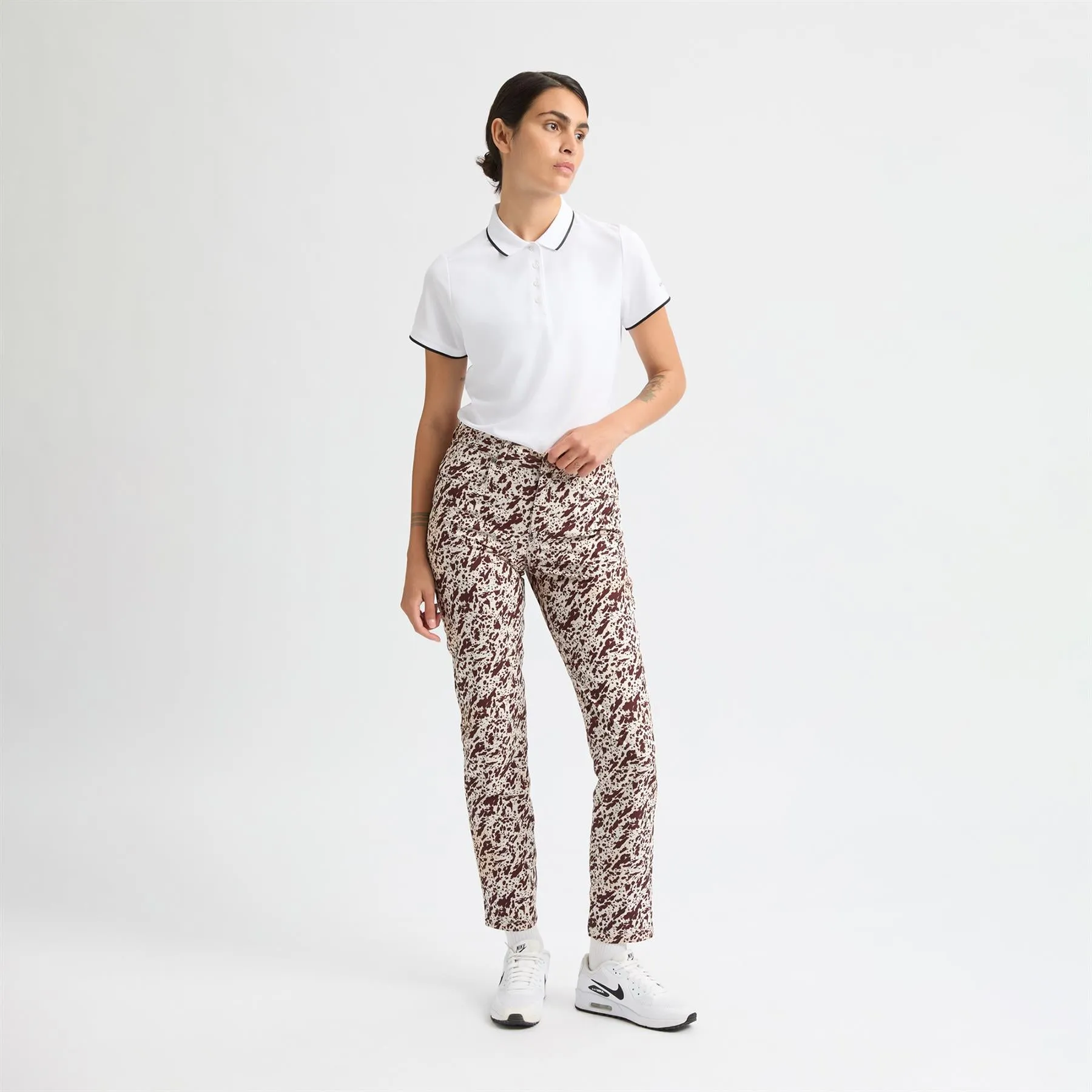 Womens Chie Brushed Trousers Micro Beetle Print - AW24