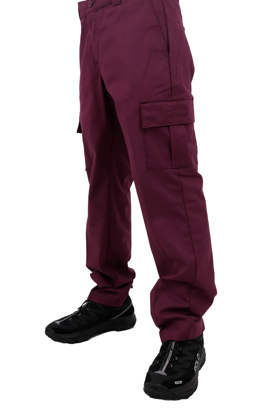 (WPR11CSW) Contrast Twill Cargo Pant - Wine/Contrast Stitch