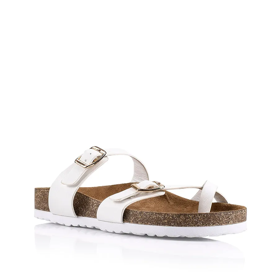 Xavi Footbed Thong - White Softee