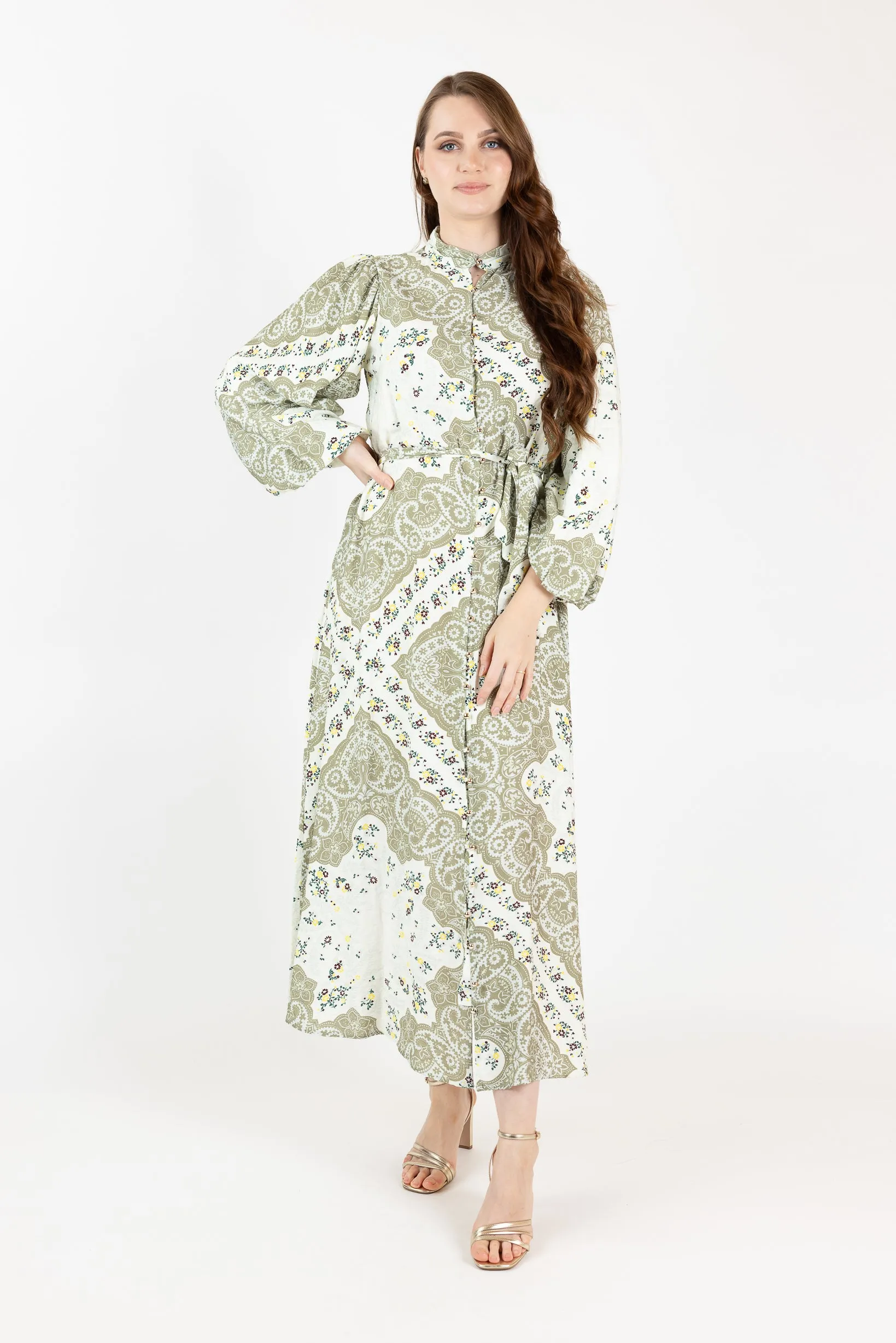 Zeina Print Maxi Dress