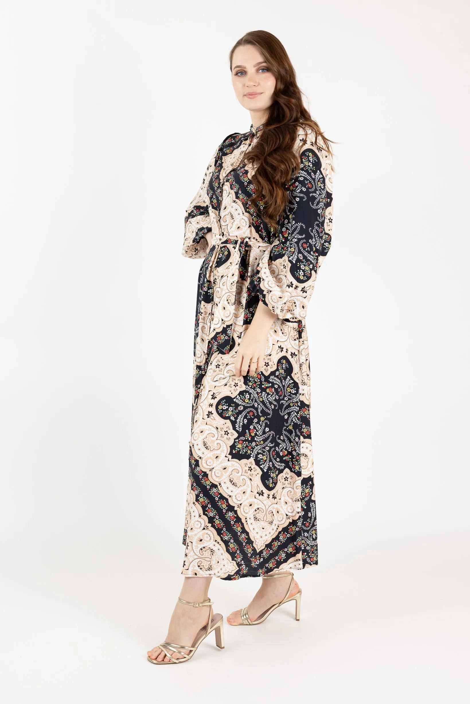 Zeina Print Maxi Dress